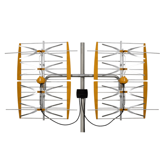 Televes 108381, 8 Bay Dipole Array Powered Antenna, hi-VHF/UHF, 5G/LTE Filtered, Multi-directional Dual Market