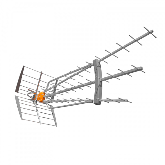 Televes 149783, DAT BOSS LR UHF Antenna W/Pre-Amplifier, Long Range/Fringe